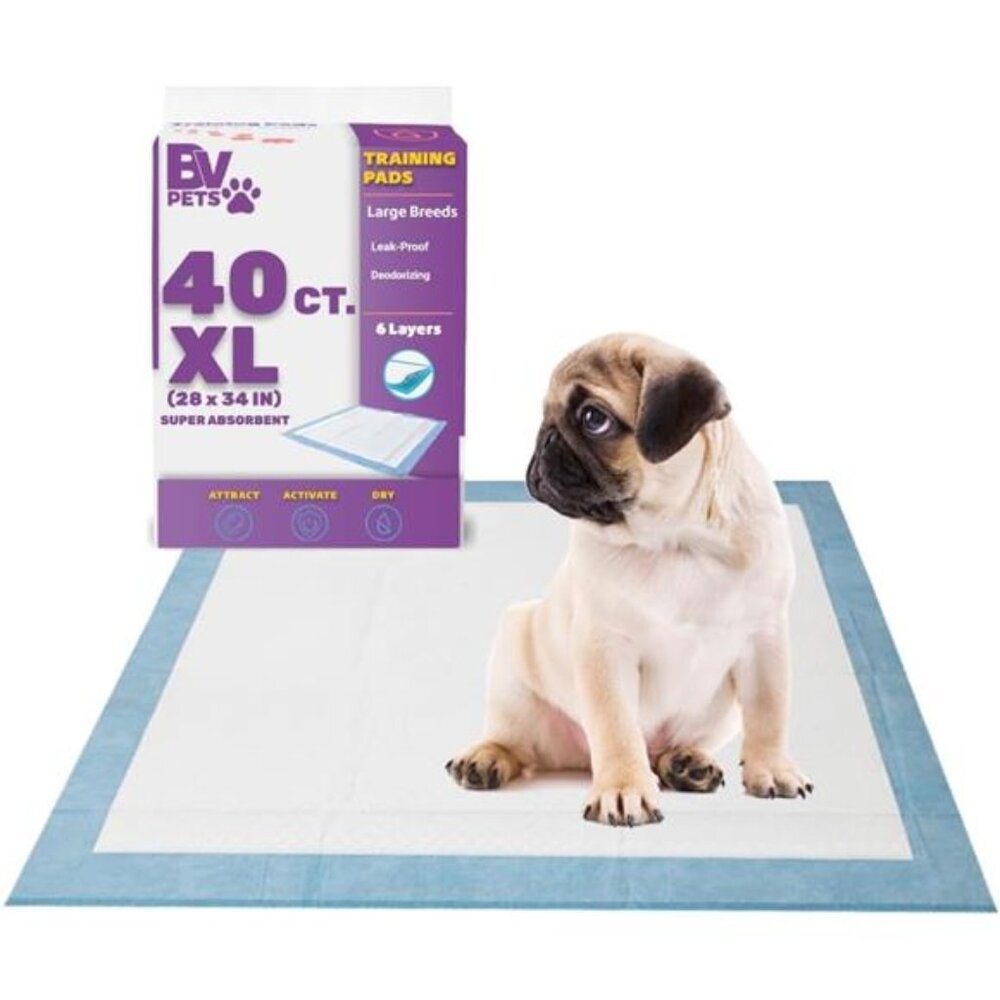 Puppy Pads X-Large Leak-Proof 28"x34" [40CT] | Training Pad Ultra Absorbent